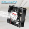 Wathai 120mm x 38mm 12V Waterproof Exhaust Fan Dual Ball