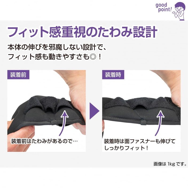 Tigora Easy Fit Wrist & Ankle Weights, 2.2 lbs (1.0