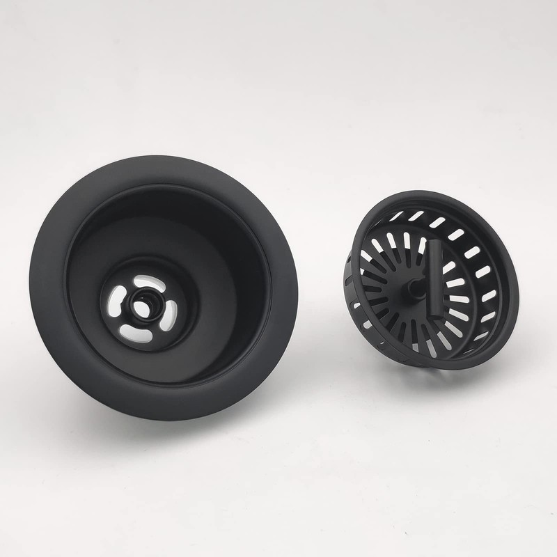 EADOT 3-1/2 Inch Matte Black All Stainless Steel Kitchen Sink