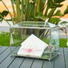 WHSLILR 12.6" Glass Card Box Wedding Card Box with Lock