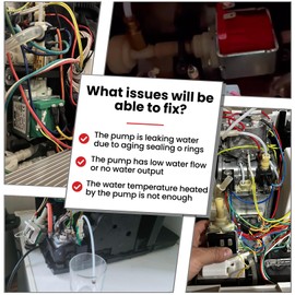 O Ring Repair Kit for Coffee Maker Ulka Solenoid Vibration Water Pump EP5 EP5GW 48w 230v 50hz Seal Upgrade,with Balls and Tools