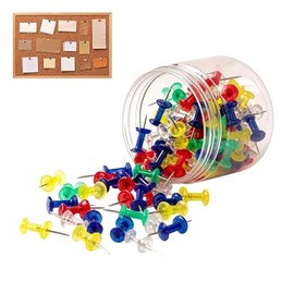 Genérico Chinchetas para Corcho 100 Piezas Tachuelas de Colores
