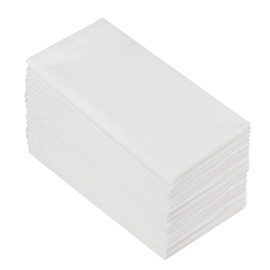 COTTON CRAFT Classic Cotton Set of 24 Pure Cotton Solid Color Dinner Napkins, 20 inch x 20 inch, White