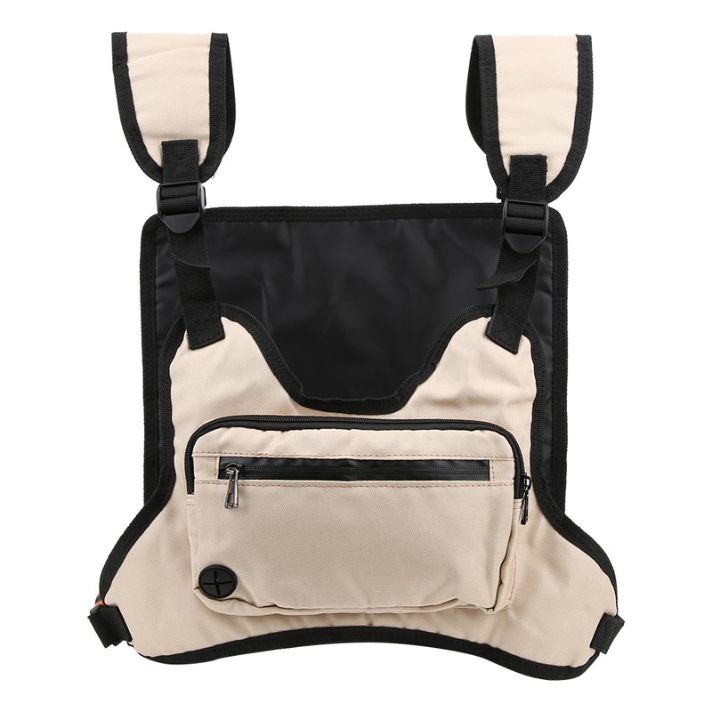 Outdoor Multifunction Tactics Chest Bag Nylon Khaki Leisure Sports Fitness