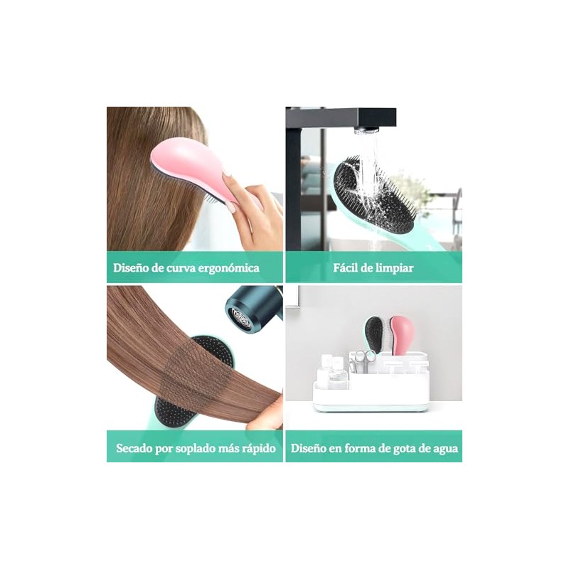 Peine Desecante, Adecuado para Cabello Rizado, Liso, Seco O Mojado,