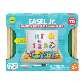 Chuckle & Roar - Easel Jr. Magnetic Dry-Erase and Chalk Playing Board - Engaging Art and Craft Board for Kids - Preschool Classroom Staple