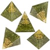 mookaitedecor Peridot/Olivine Heilkristall Quarz Pyramide, Positive Energiepyramide für EMF Schutz