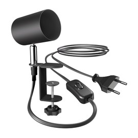 ledscom.de Waika Clamp Light Switch Matte Black with LED GU10 Lamp 450 lm Warm White