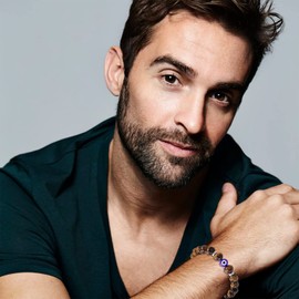 Evil Eye Bracelet for Men Matte Beaded Stone Bracelet Adjustable Blue Eye Bracelet for Protection Amulet Nazar Bracelet for Good Luck Healing Calming Tiger Eye Stone Bracelet(Style B)…