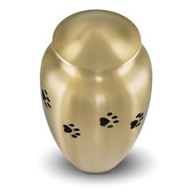Best Friend Services Pet Urn - Ottillie Paws Memorial Pet Cremation Urns for Dogs and Cats Ashes Hand Carved Brass Memory Keepsake Urn