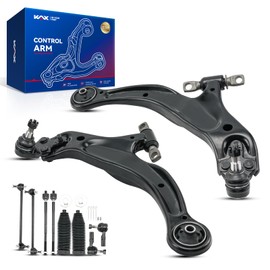 KAX Front Suspension Control Arm Kit Compatible with 2003-2008 Corolla -w/Ball Joint, Tie Rod End, Sway Bar End Link Assembly 2004 2005 2006 2007 Suspension Kit K620579 K620578 10pcs