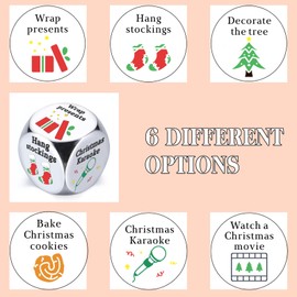 Santa Swap Gift Exchange Cube Christmas Stocking Stuffers for Women Men Christmas Dice Gift Exchange Game Christmas Cube White Elephant Gifts Secret Santa Gifts