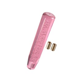 Motoforti Gear Shift Knob Stick, 25cm Faux Crystal Transparent Bubble Gear Shifter Universal for Manual Transmission Vehicle Durable Acrylic Pink with Adapter Long-Lasting