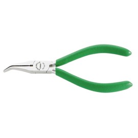 Stahlwille 65135135 Relay Pliers, with Chrome Plated Head, Dip-Coated with Sure-Grip Surface Handle, Form C, Flat Bent, 45° In Line with Jaws, Smooth Jaws, DIN 5235, 140mm, Made in Germany