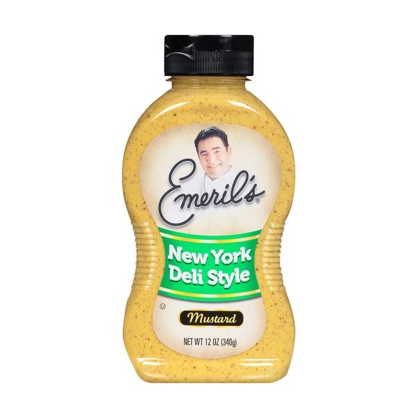 Emerils Low Sodium Mustard New York Deli Style, 12 oz