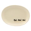 Seto Ware Black Cat 小判 Plate (Medium) Orange
