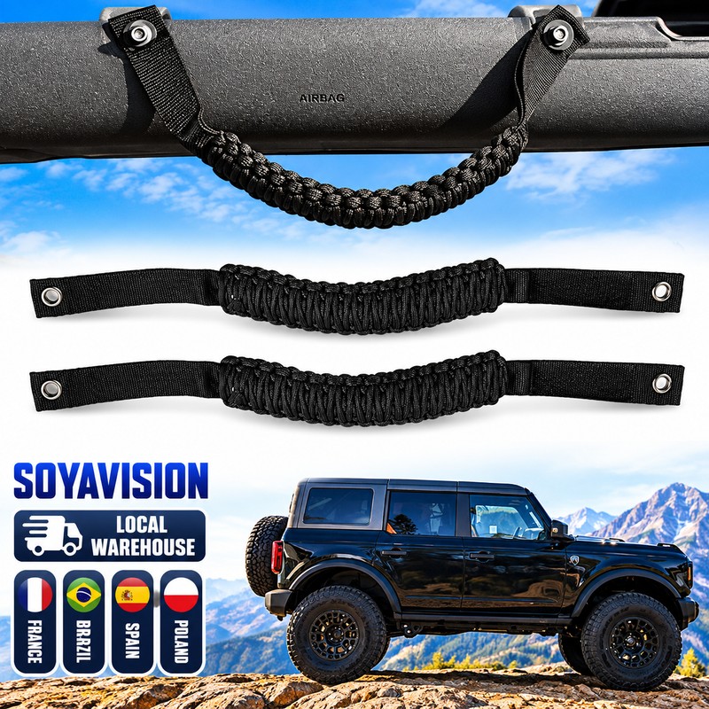 2Pcs Braided Paracord Grab Handles for Ford Bronco 2021–2023 –