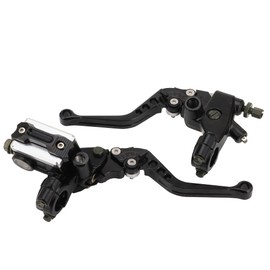 WOOSTAR 22mm Standard 7/8" CNC Adjustable Brake Clutch Master Cylinder Lever Set Replacement for Majesty T3 T5 T6 Motorcycle Dirt Pit Bike Scooter ATV Black