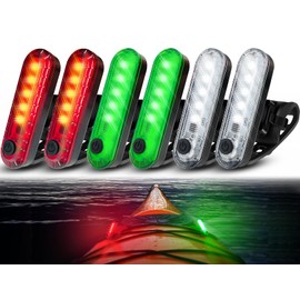 Amzonly 6Pack Kayak Lights for Night Kayaking- Battery Operated Navigation Lights for Boat, Jet Ski, Dinghy and Paddle Board