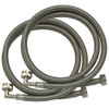 Eastman 48378 Braided Stainless Steel Washing Machine Hoses with 90