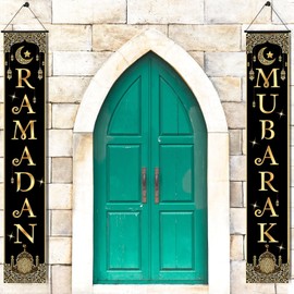 Fiohiros Ramadan Door Banner, Eid Mubarak Banner Door, Door Banner, Ramadan Decorations Door, Eid Decorations