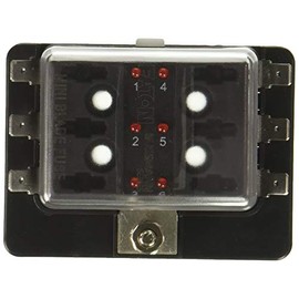 Bussmann FP-ATC-06ID Fuse Panel (6 Pole Automotive ATC with LED Indicators and Clear Cover), 1 Pack