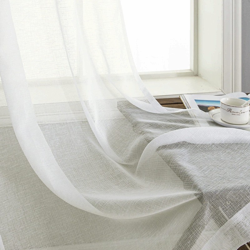 Cortinas semitransparentes de color marfil de 42 x 63 pulgadas