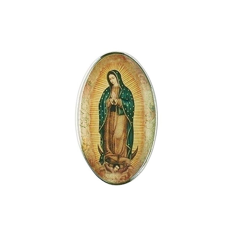 Roman Our Lady of Guadalupe Visor Clip, 2-inch Height
