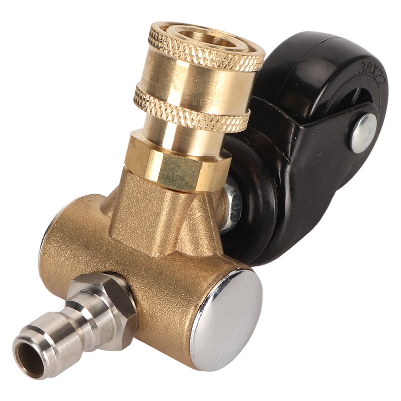 Undercarriage Cleaner Swivel Wheel with 1/4in Quick Connector Brass Pressure