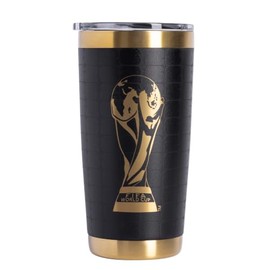 NORDAY | Termos para Café Tumbler 20 oz FIFA World Cup 2026 Black & Gold | Vaso Térmico Acero Inoxidable 600 ml | Tapa Antiderrame | Frío 24h Caliente