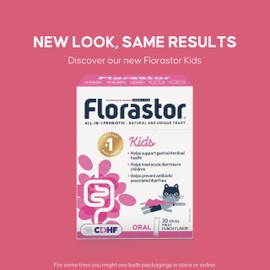 Florastor Kids - Saccharomyces Boulardii CNCM I-745 - Daily All in One Probiotic - Supports Gut Health & Immune System -The #1 Probiotic in class Wordlwide - For Kids - Fruit punch Flavor - 30 sticks