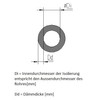 PE pipe insulation T-piece size 22 mm / 25 mm