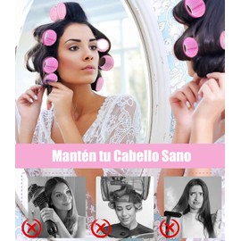 Rulos para Cabello, Juego de 50 Tubos para Cabello, 3 Tamaños, 36 Rizadores, 12 Clips de Dientes de Pato,1Peine, 1 Trenzador, Para El Cabello Para Cabello Largo, Mediano, Corto