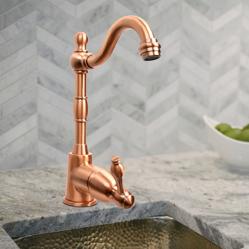 Copper One-Handle Widespread Kitchen Bar Prep Faucet - Akicon -