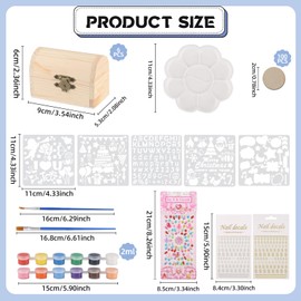 Pack of 6 Mini Treasure Chest Children's Birthday, Wooden Treasure Chest Children's Birthday Crafts, Wooden Box with Lid Crafts, Small Wooden Boxes for Painting, Crafts, Pirate Party, Birthday (9 x