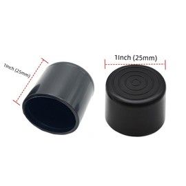QLXHBOT Round Rubber Chair Leg Tips Caps, Chair Table Leg Covers Floor Protectors, Chair Leg End Caps 20Pcs 1Inch (25mm) for Furniture, Table