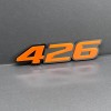 Emblem Badge 2x Orange Black 426 Hemi Emblems 426 Side