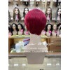 Leona Wigs Peluca Oncológica Pixie Rojiza 100% Cabello Humano