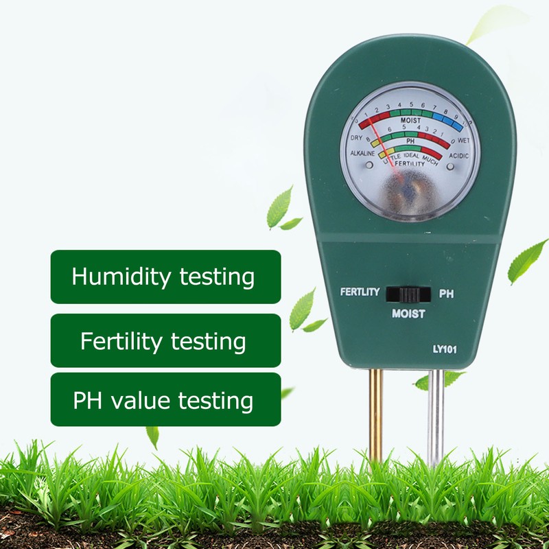 LY101 Soil Tester Digital Soil Moisture PH Meter Light Detector