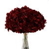Aviviho Hydrangea Silk Flowers Burgundy Heads Pack of 10 Big Hydrangea Flowers Artificial with Stems for Wedding Home Party Shop Baby Shower Decor