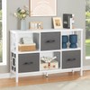 HOMISSUE 6 Cube Storage Organizer Shelf, Rustic Short Bookshelf with
