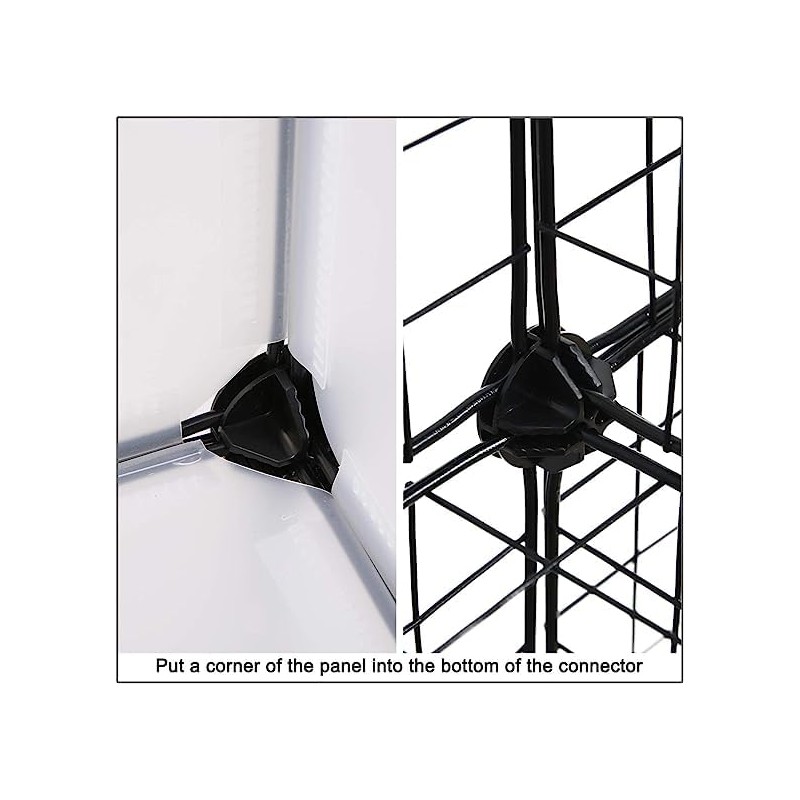 Taicols 40pcs Wire Cube Plastic Connectors for Modular Organizer Closet