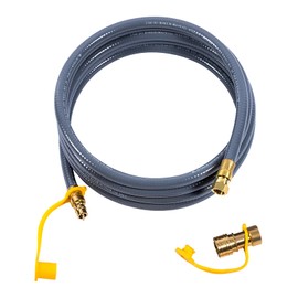 12FT 3/8" ID Natural Gas Grill Hose Propane to Natural Gas Conversion Kit with Quick 3/8" Propane Quick Connect Fittings x 3/8" Female Flare for Weber, Pizza Oven, LP grills, Char-Broil, Patio Heater