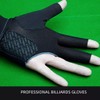 YEUEK CPBA Billiards Glove 3 Finger Pool Glove for Left