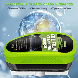 Yicengy Automotive Oil Film Cleaning Brush, 2026 New Car Windshield Oil Film Remover for Car Windows Includes 1 Refill Bottle, Glass Coating Cleaner Board, Anti-Rain Fog, Improves Clarity (2pcs)