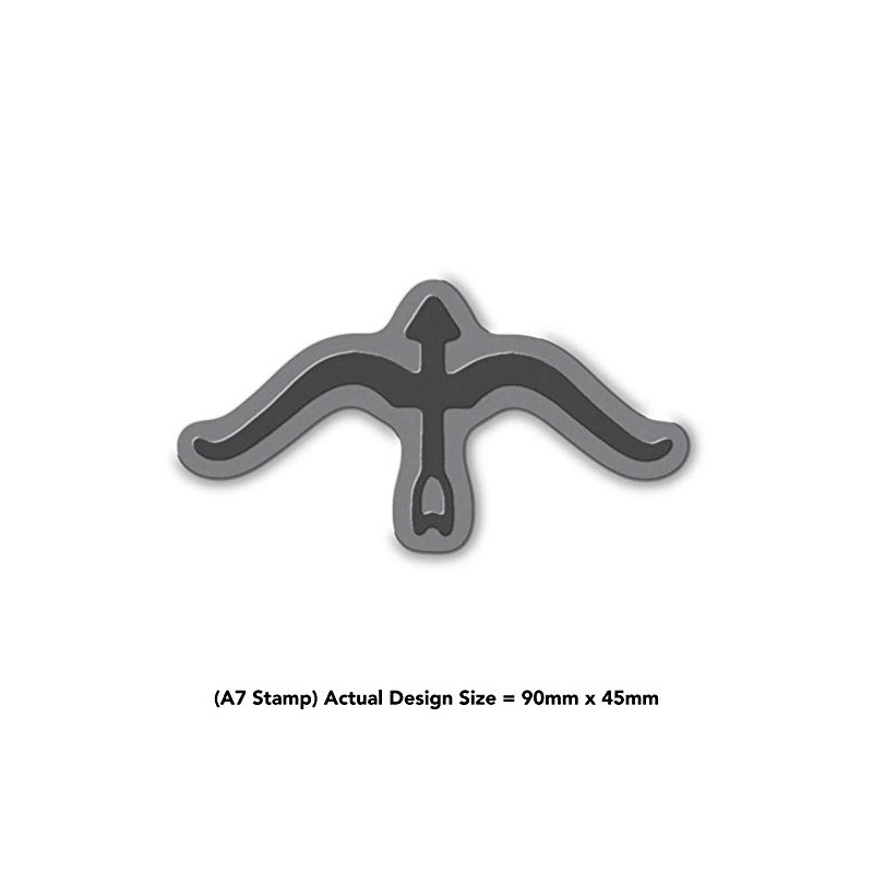 'Bow & Arrow' Rubber Stamp - Unmounted Design for Crafting