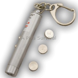 SE Laser Pointer & LED Flashlight Survival Keychain Light