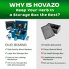 HOVANZO Upgraded 2025 Premium Large Bamboo Box - Locking Storage