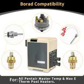Pool Heater Repair Kit Compatible with Pentair Mastertemp Max-E-Therm Include Switch, Stack Flue Sensor, Thermistor,Replace Number 42002-0024S, 42001-0053S, 42001-0060S, 42002-0025S, 42001-0063S