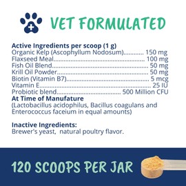 Under The Weather Allergy & Itch Relief Powder for Dogs | Dog Allergy and Itch Aid | Immune Booster and Skin & Coat Supplement for Dogs | Aids Seasonal Allergies, Skin Hot Spots & Anti-Itch